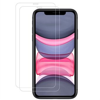 AMORUS 2 stk / sett glatt full lim anti- Scratch HD Clarity herdet glass skjermbeskytter for iPhone 11 6,1 tommer