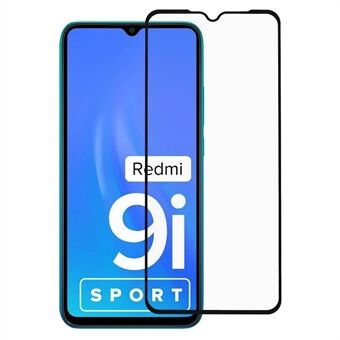 CALANS Full Screen Full Lim HD Clarity Silke Printing Touch Nøyaktig skjermbeskytter i herdet glass for Xiaomi Redmi 9i Sport