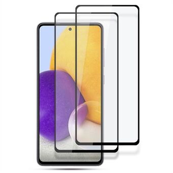AMORUS 2stk / pakke Full dekning Slitebestandig HD-silkeutskrift Klar fulllim dobbel forsvarsherdet glassfilm for Samsung Galaxy A73 5G - svart