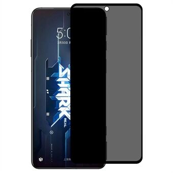 Personvern skjermbeskytter for Xiaomi Black Shark 5, full dekning full lim silkeutskrift Anti Spy herdet glass skjermdeksel skjoldbeskyttelse