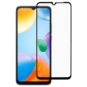 For Xiaomi Redmi 10 5G Anti-støv Heldekkende Skjermbeskytter Herdet Glass Full Lim Silke Utskrift Telefon Skjermfilm