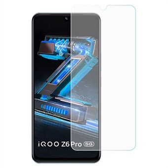0,3 mm Arc Edges Skjermbeskytter for vivo iQOO Z6 Pro, Anti-knekt Anti-flekker HD Klart herdet glass skjermfilm