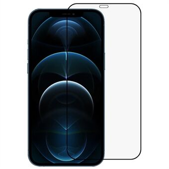 RURIHAI For iPhone 12 Pro Max 6,7 tommer 0,18 mm silkeutskrift AGC herdet glassfilm fulllim Eksplosjonssikker skjermbeskytter