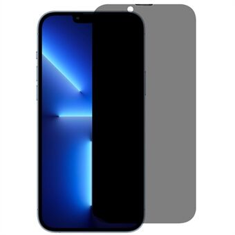 RURIHAI for iPhone 13 Pro Max 6,7 tommer Anti Spy AGC herdet glassfilm 0,18 mm Anti-fingeravtrykk fullskjerm full skjerm skjermbeskytter med støvtett skjold