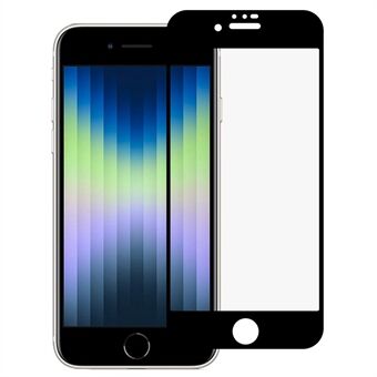 For iPhone SE (2020)/SE (2022)/iPhone 7/8 4,7 tommer Anti- Scratch 9D Heldeksel Sidelim herdet glassfilm Anti-eksplosjonsskjermbeskytter for silkeutskrift