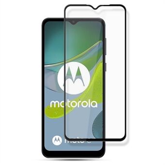 MOCOLO For Motorola Moto E13 4G (2023) Herdet glass fullskjermbeskytter Sekundær herding silkeutskrift Anti-eksplosjonsfilm - svart