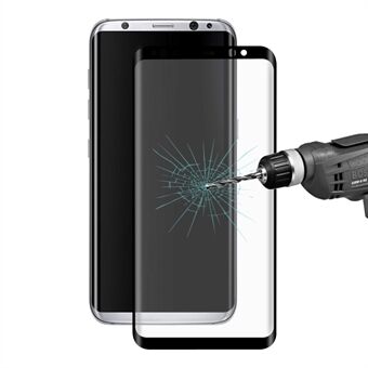 HAT Prince for Samsung Galaxy S8 0,26 mm 9H 3D Curved Full Cover Skjermbeskytter i herdet glass - Svart