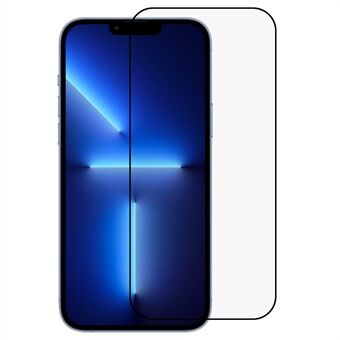 RURIHAI for iPhone 14 Pro 6,1 tommers fulllim heldekkende skjermbeskytter Sekundær herding Anti-slitasje 9H 2,5D HD aluminium-silisium glassfilm