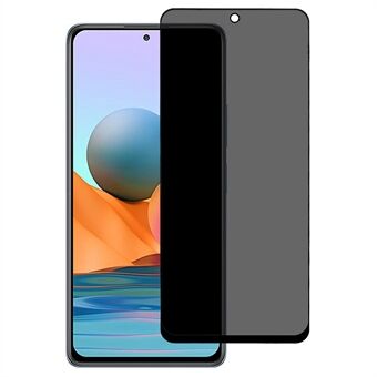 For Xiaomi Redmi Note 10 Pro 4G (global) / (India) skjermbeskytter med full lim Silkeutskrift Anti-kikk-heldeksel Høy aluminium-silisiumglassfilm