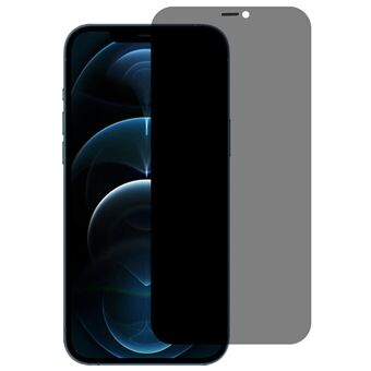 For iPhone 12 Pro Max 6,7 tommer Privacy Screen Protector Høyt aluminium-silisiumglass heldeksel Full lim Enkel installasjonsfilm med støvtett høyttalerskjold