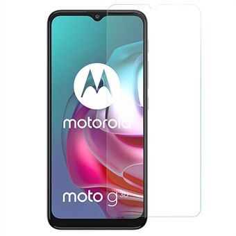 For Motorola Moto G30 HD Klart herdet glassfilm 2.5D Arc Edge Støvtett skjermbeskytter