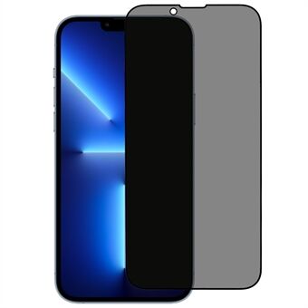 Antispion herdet glass fullskjermbeskytter for iPhone 14 6,1 tommer, lys Edge Spy matt skjermfilm
