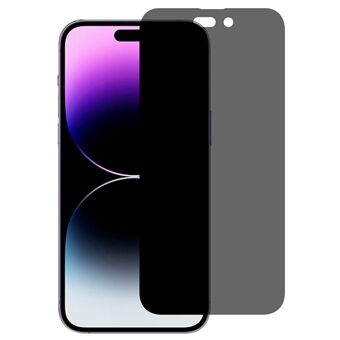 For iPhone 14 Pro Max Anti-peep Privacy Screen Protector 0,3 mm Arc Edges HD Anti- Scratch Full dekning herdet glass film