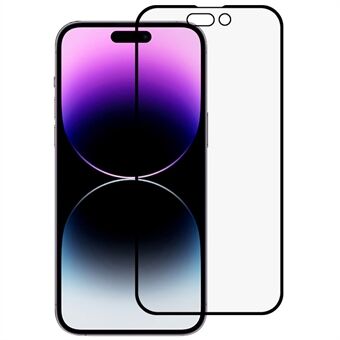 RURIHAI For iPhone 14 Pro HD heldekkende matt skjermbeskytter 0,26 mm hellim høy aluminium-silisiumglass Anti-eksplosjon herdet glassfilm