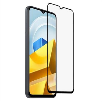 RURIHAI for Xiaomi Poco M5 4G Sekundær herding skjermbeskytter 2,5D 0,26 mm høy aluminium-silisium glass full lim full dekkfilm