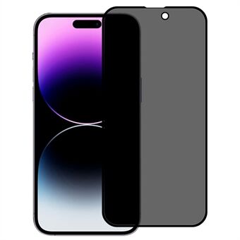 For iPhone 14 Pro Max 180 graders anti- Spy full dekning herdet glass film Anti-slitasje følsom berøringsskjermbeskytter