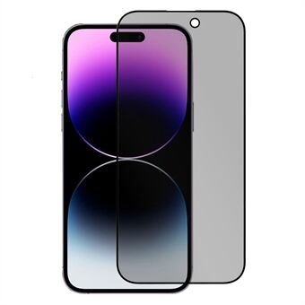 For iPhone 14 Pro Max Anti-peep skjermbeskytter Anti- Scratch Corning Gorilla Glass Arc Kanter Full dekket herdet glass film