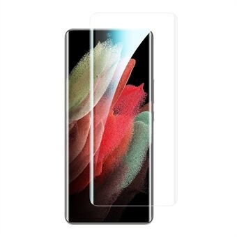 For Samsung Galaxy S21 Ultra 5G heldekkende anti-eksplosjonsskjermbeskytter HD klar sidelim buet herdet glassfilm