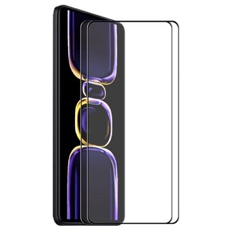 ENKAY HAT Prince For Xiaomi Redmi K60E 5G 2 Stk / Pakke Ultra Clear Høy Aluminium-silisium Glass Full Lim Film 6D Silke Utskrift Splintsikker fullskjermbeskytter