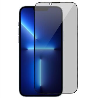 RURIHAI For iPhone 13 Pro Max 6,7 tommer / 14 Plus 0,26 mm høy aluminium-silisiumglass Anti-kikkfilm Fulllim Anti-fingeravtrykk skjermbeskytter