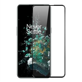NORTHJO A+ For OnePlus 10T 5G / ACE Pro 5G Silke Printing Screen Protector Full Lim High Aluminium-silisium Glass Film - Svart