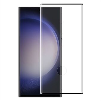 NORTHJO A+ for Samsung Galaxy S23 Ultra-herdet glassfilm sidelim fullskjermbeskytter (støtte opplåsing med fingeravtrykk) - svart