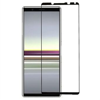 Silk Printing Screen Protector for Sony Xperia 5 V, Full Lim Helt deksel Beskyttelsesfilm av herdet glass