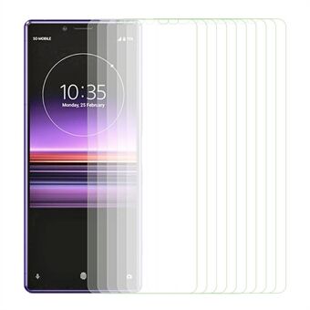 10 stk / sett for Sony Xperia 1 V skjermbeskytter 2.5D Arc Edge HD klar høy aluminium-silikon glass telefonskjermfilm