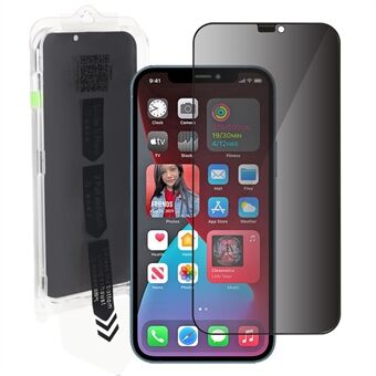 RURIHAI For iPhone 12 Pro Max Anti-peep skjermbeskytter høy aluminium-silisiumglass antistatisk telefonskjermfilm