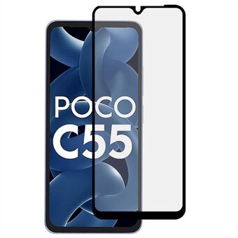 RURIHAI 0,26 mm 9H 2,5D skjermbeskytter for Xiaomi Poco C55 4G sekundær herding høy aluminium-silisium glassfilm