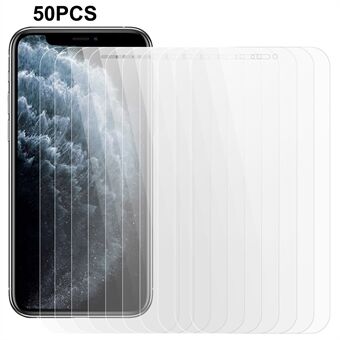 50 stk / sett for iPhone 11 Pro Max telefon herdet glassfilm 2,5D 0,3 mm ultraklar telefonskjermbeskytter
