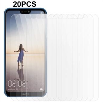 20 stk / sett for Huawei P20 Lite (2018) Herdet glass telefonskjermfilm 0,3 mm 2,5D klar skjermbeskytter