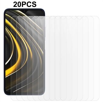 20 stk / sett for Xiaomi Poco M3 / Redmi 9T / 9 Power / Note 9 4G (Qualcomm Snapdragon 662) Skjermbeskytter i herdet glass 0,3 mm 2,5D film