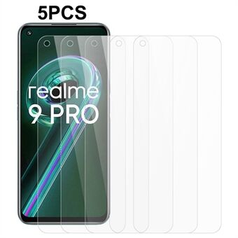 5 stk / sett for Realme 9 Pro / V25 / OnePlus Nord CE 2 Lite 5G skjermbeskytter 2.5D Arc Edge 0.3mm HD mobiltelefon herdet glass skjermfilm