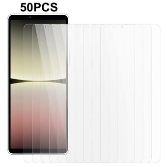 50 STK For Sony Xperia 10 V Anti-Støv 0,3 mm 2,5D skjermbeskytter i herdet glass Anti- Scratch skjermfilm