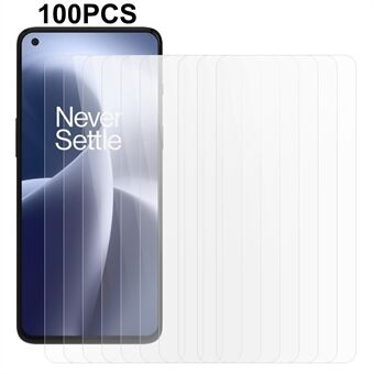 100 stk for OnePlus Nord 2T 5G herdet glass ultraklart telefonskjermbeskytter full lim anti- Scratch