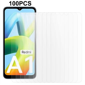 100 STK For Xiaomi Redmi A1 4G / A2 4G Anti- Scratch HD klar skjermbeskytter herdet glass skjermfilm