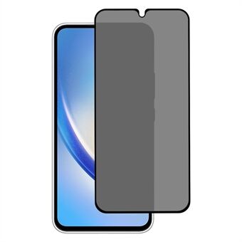 For Samsung Galaxy A34 5G Anti-kikk fullskjermbeskytter silkeutskrift svart Edge full lim herdet glassfilm
