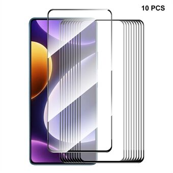 ENKAY HAT Prince 10 STK Skjermfilm for Xiaomi Redmi Note 12 Turbo / Poco F5 5G Silkeutskrift 9H 2.5D 0.26mm høy aluminium-silisiumglassbeskytter
