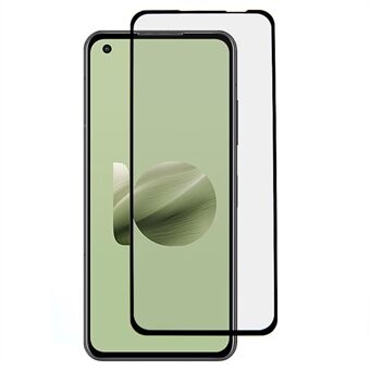 For Asus Zenfone 10 5G galvanisert silkeutskrift herdet glassfilm fulldeksel skjermbeskytter med full lim