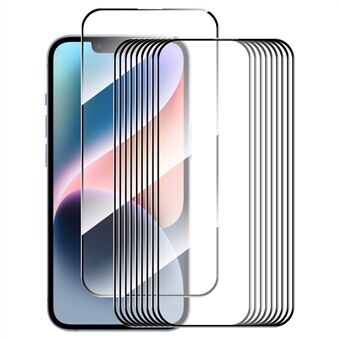 ENKAY HAT Prince 10 stk for iPhone 15 Plus Anti Scratch klar film 9H 2,5D 0,26 mm høy aluminium-silikon glass skjermbeskytter