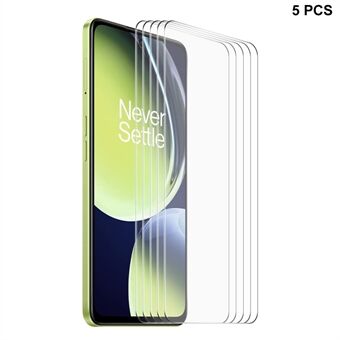 ENKAY HAT Prince 5 stk for OnePlus Nord CE 3 Lite 5G / Nord N30 5G 0,26 mm høy aluminium-silisium glassfilm 9H 2,5D skjermbeskytter