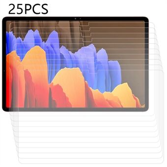 25 STK For Samsung Galaxy Tab S7+ / S8+ / S7 FE nettbrettskjermfilm fulldeksel Ultraklart herdet glass skjermbeskytter