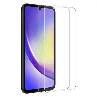 ENKAY HAT Prince 2 stk for Samsung Galaxy A25 5G fulllim skjermbeskytter høy aluminium-silikon glass 0,26 mm 9H 2,5D film