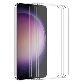 ENKAY HAT Prince 5 stk for Samsung Galaxy S23 FE 0,26 mm 9H høy aluminium-silisium glassfilm 2,5D telefonskjermbeskytter