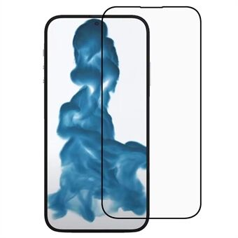 For iPhone 15 Pro Max Antistatisk fullskjermbeskytter full lim høy aluminium-silisium Glass silke utskriftsfilm