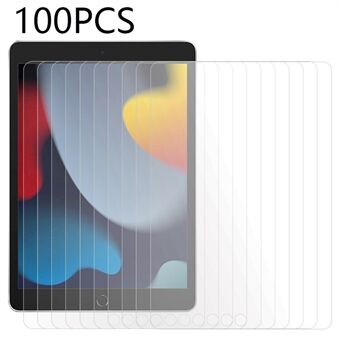 100 STK for iPad 10.2 (2019) / (2020) / (2021) skjermbeskytter Scratch herdet glassfilm