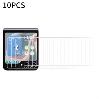 RURIHAI 10 stk for Samsung Galaxy Z Flip5 5G 0.18mm 2.5D Arc Edge Screen Protector Høy aluminium-silikon glassfilm