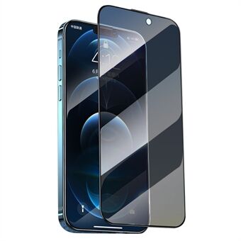 X-LEVEL For iPhone 15 Pro Anti Spy Silke Printing Full Screen Protector 2.5D Full Lim herdet glass film