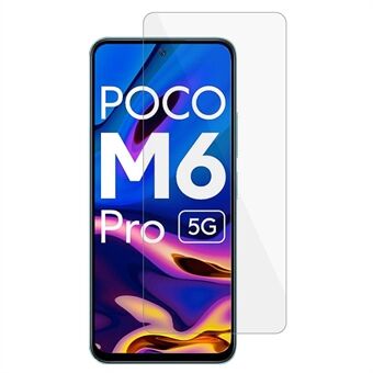 For Xiaomi Poco M6 Pro 5G telefon skjermbeskytter 0,3 mm buekant Edge glass HD klar film